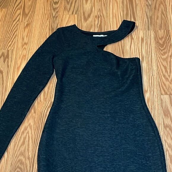 BCBGeneration Black Textured Assymetrical Dress, XXS - Picture 2 of 6